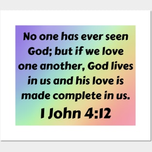 Bible Verse 1 John 4:12 Posters and Art